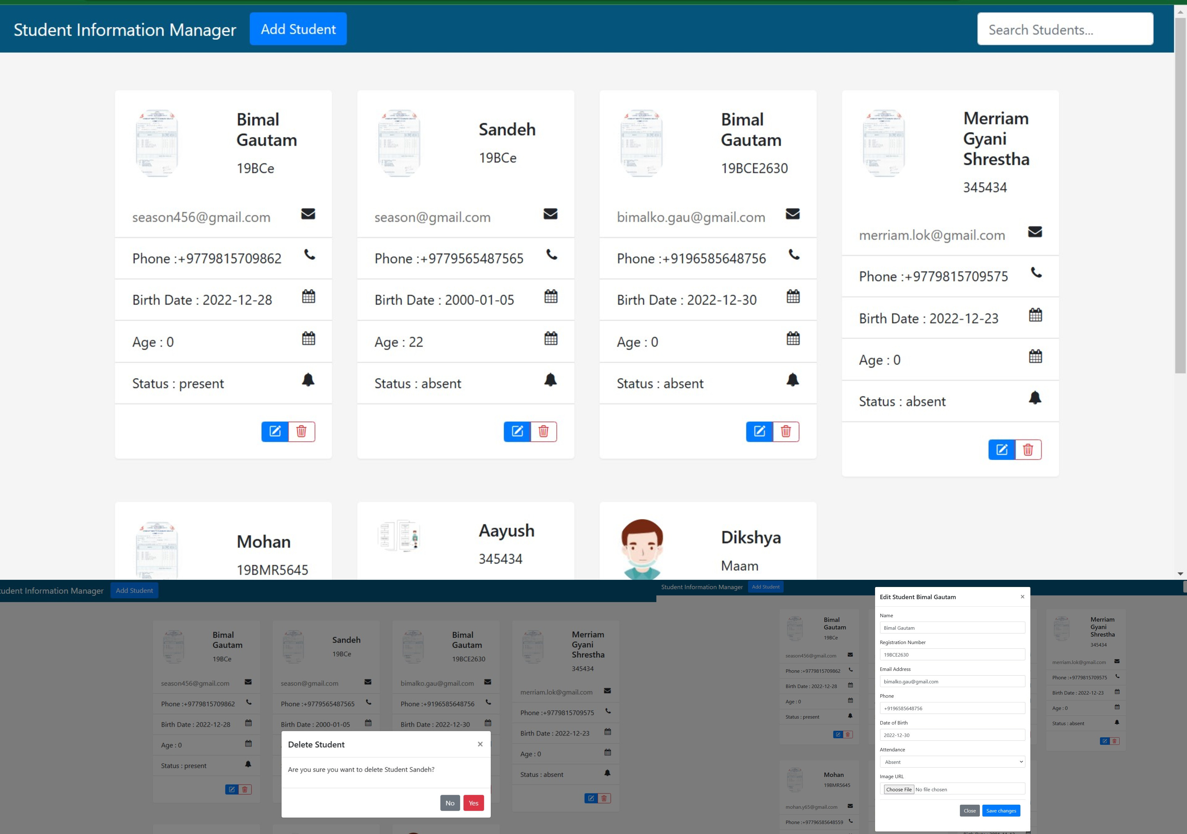 Student Management System | Spring Boot · Java Project — Rajaram Yadav